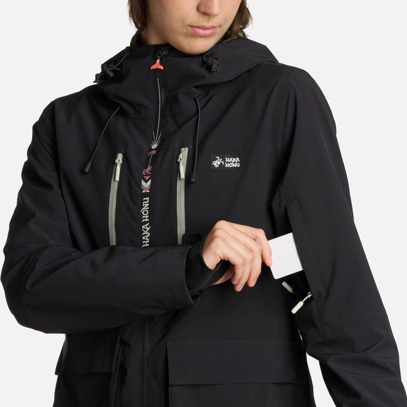CHAQUETA MUJER VIENTO BLANCO NEGRO HAKA HONU I25 - 6