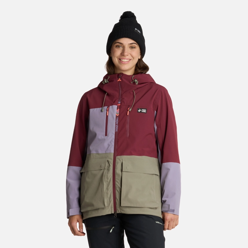 CHAQUETA MUJER VIENTO BLANCO BURDEO HAKA HONU I25 - 1