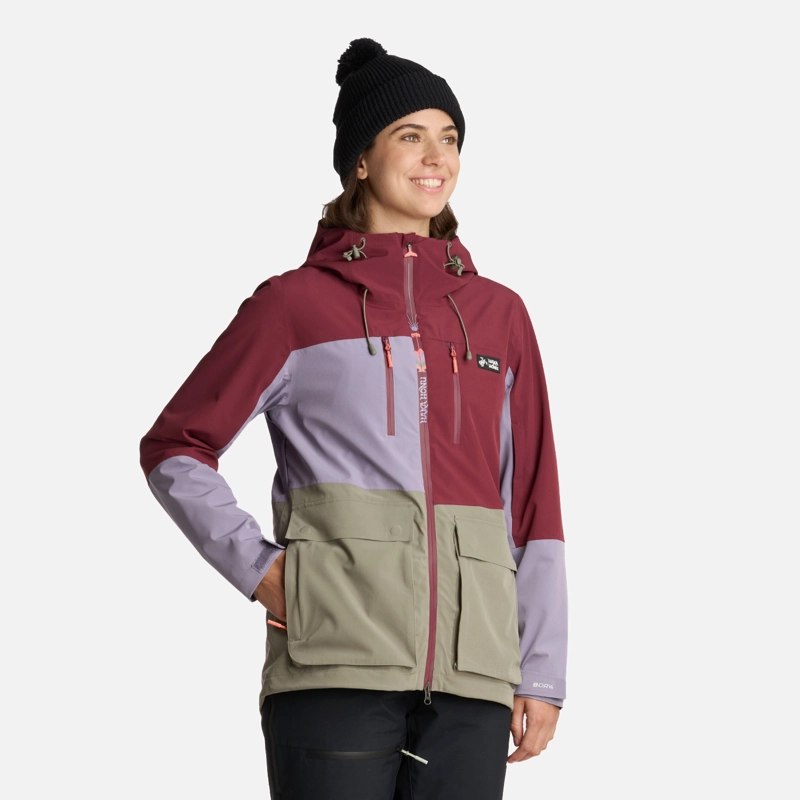 CHAQUETA MUJER VIENTO BLANCO BURDEO HAKA HONU I25 - 2