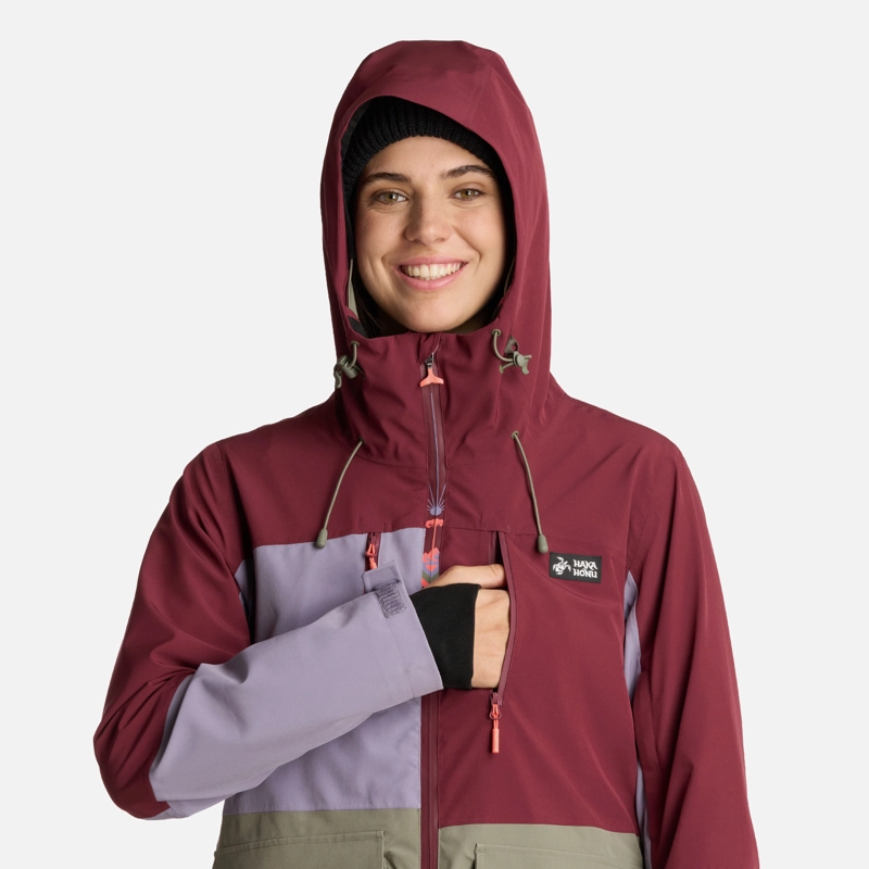 CHAQUETA MUJER VIENTO BLANCO BURDEO HAKA HONU I25 - 4