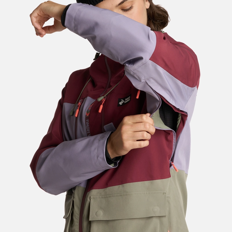 CHAQUETA MUJER VIENTO BLANCO BURDEO HAKA HONU I25 - 5