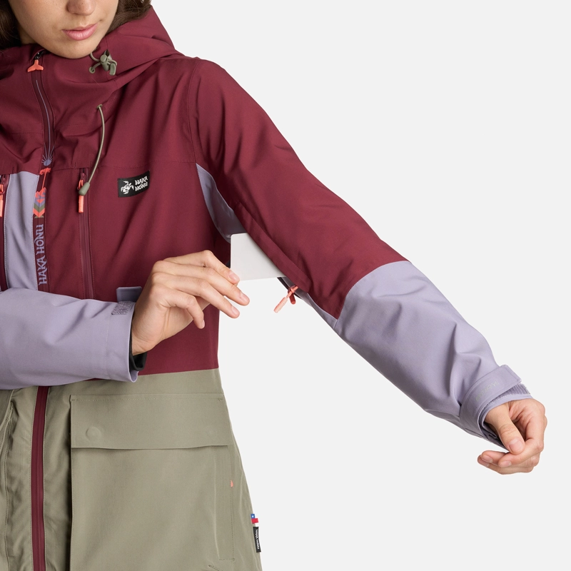 CHAQUETA MUJER VIENTO BLANCO BURDEO HAKA HONU I25 - 6
