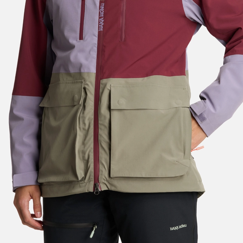 CHAQUETA MUJER VIENTO BLANCO BURDEO HAKA HONU I25 - 8