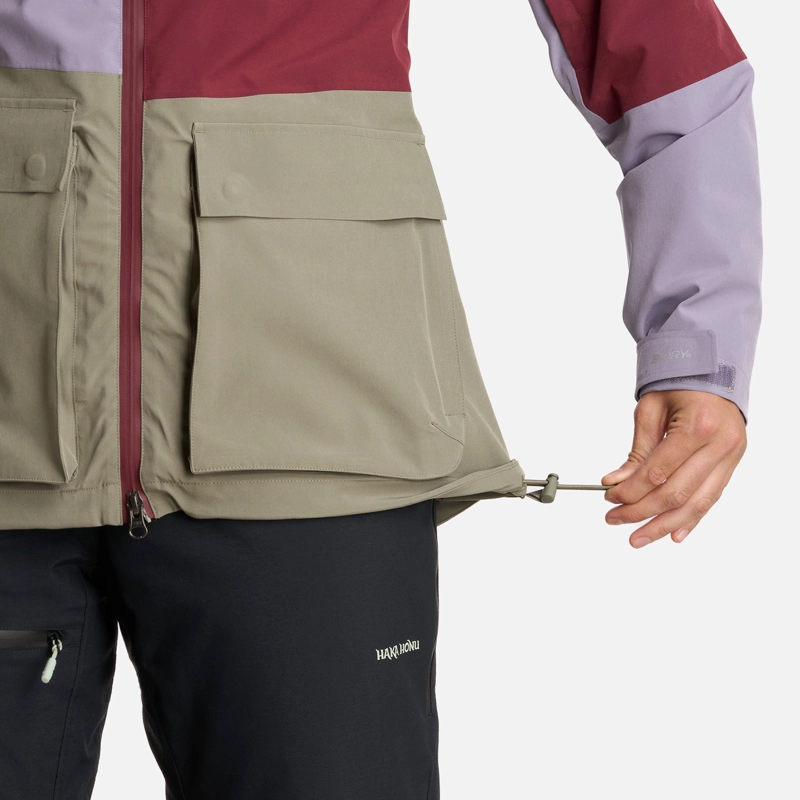 CHAQUETA MUJER VIENTO BLANCO BURDEO HAKA HONU I25 - 9