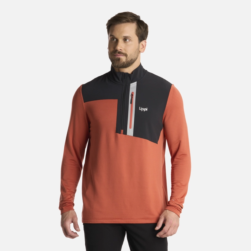 POLERON HOMBRE KAROVA NANO-F 14 ZIP CAFE  CLARO LIPPI - 1