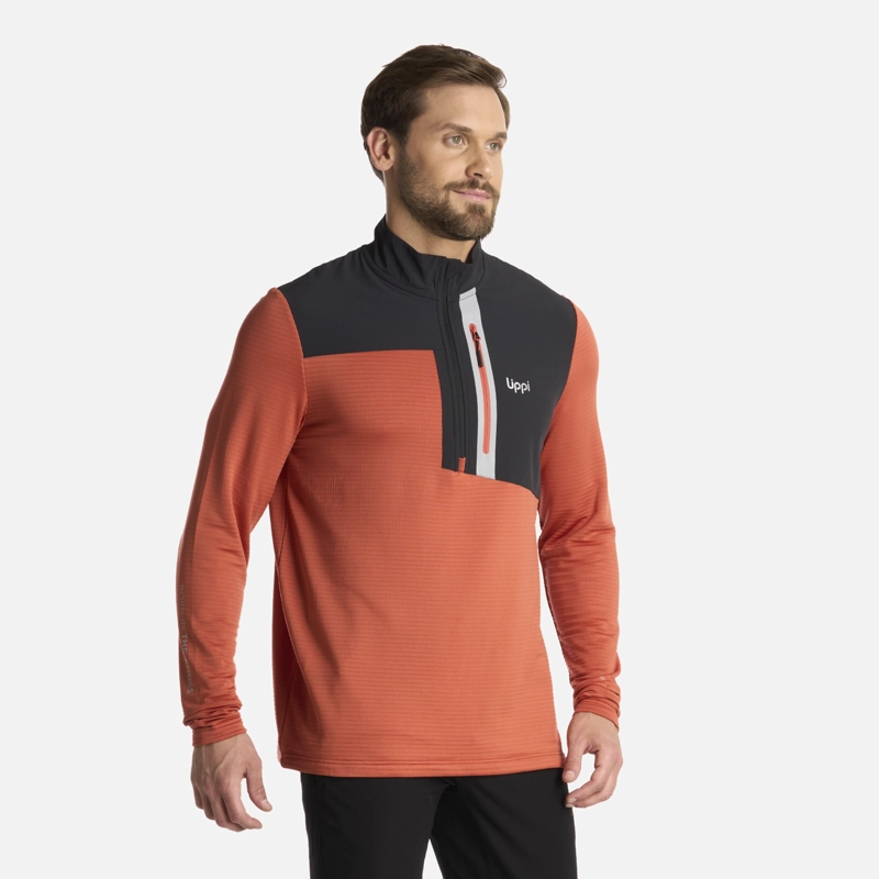 POLERON HOMBRE KAROVA NANO-F 14 ZIP CAFE  CLARO LIPPI - 2