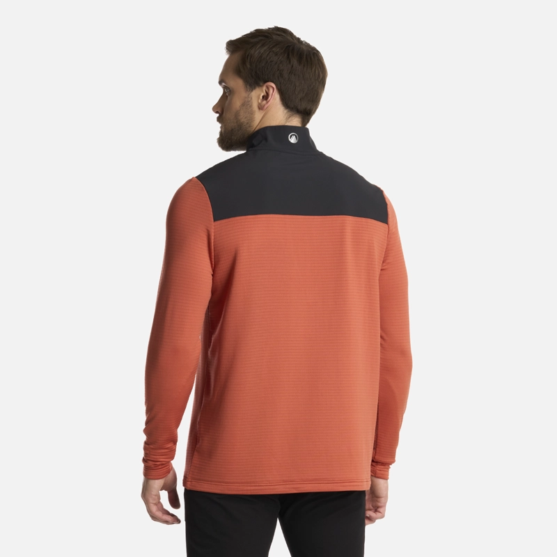 POLERON HOMBRE KAROVA NANO-F 14 ZIP CAFE  CLARO LIPPI - 3