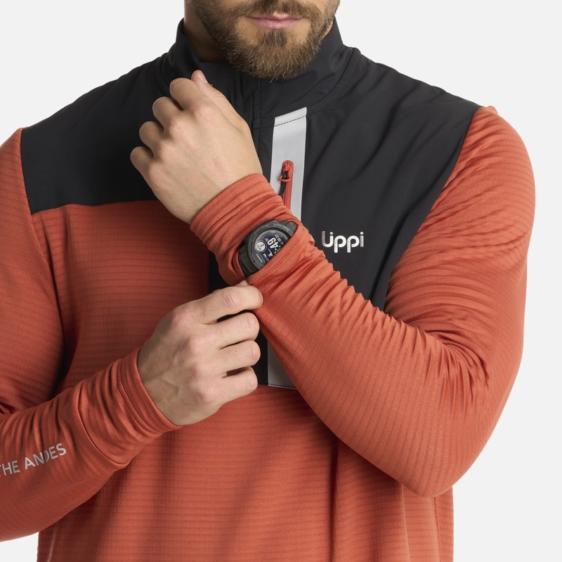 POLERON HOMBRE KAROVA NANO-F 14 ZIP CAFE  CLARO LIPPI - 5