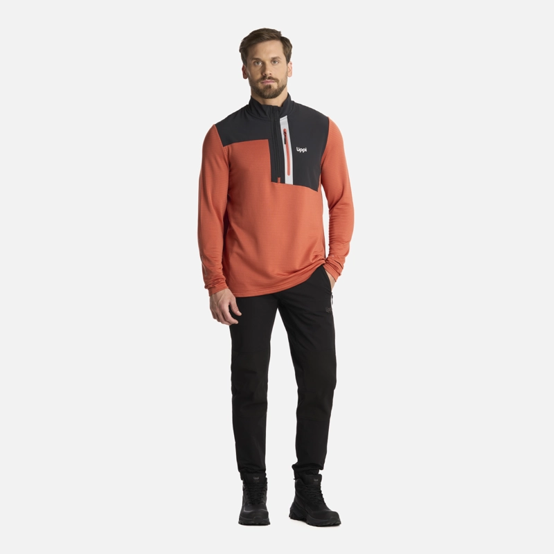 POLERON HOMBRE KAROVA NANO-F 14 ZIP CAFE  CLARO LIPPI - 6