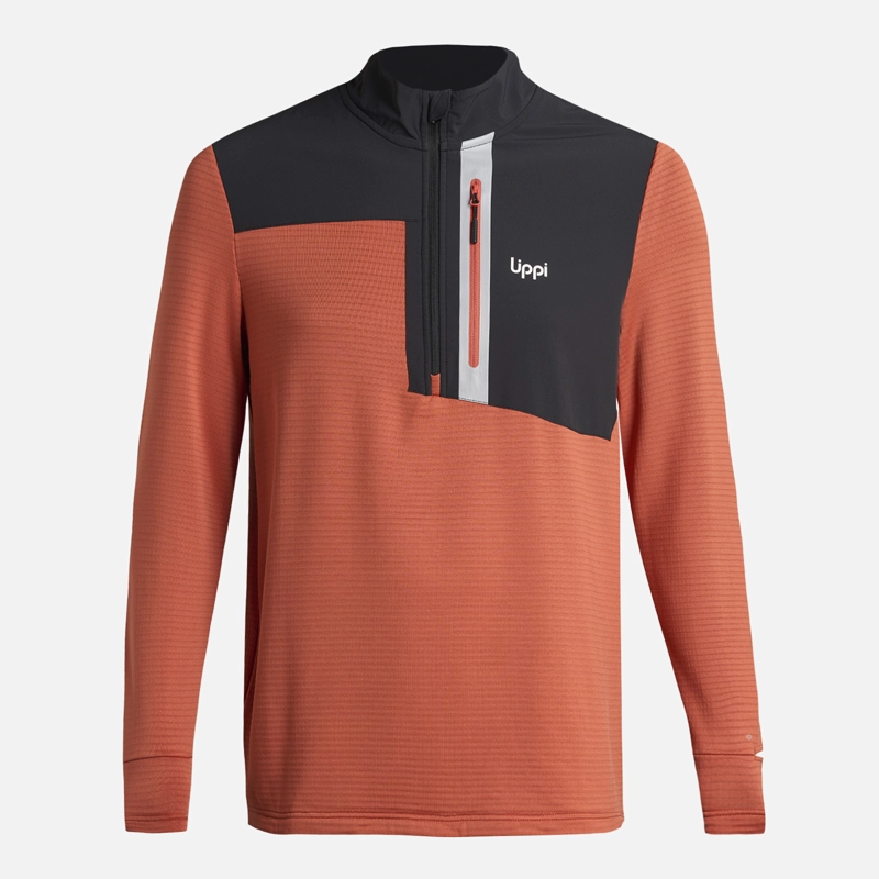 POLERON HOMBRE KAROVA NANO-F 14 ZIP CAFE  CLARO LIPPI - 7