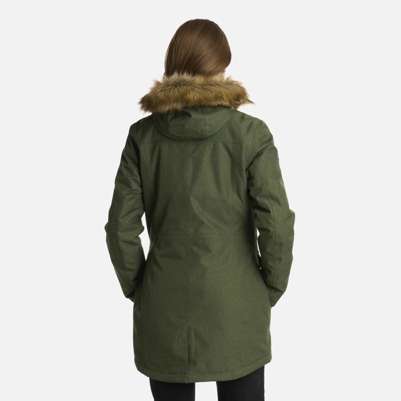 CHAQUETA MUJER ROBLE B-DRY HOODY MELANGE VERDE LIPPI I25 - 3