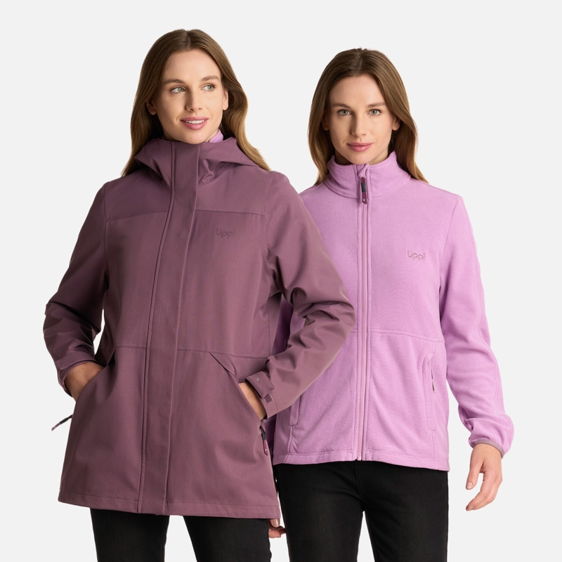CHAQUETA MUJER LAKE FUSION 3 B-DRY JACKET MORADO LIPPI - 1