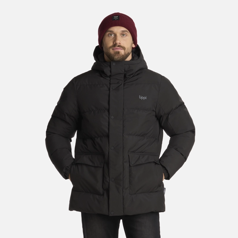 CHAQUETA HOMBRE LONG AND WARM STEAMPRO HOODY NEGRO LIPPI I25 - 1