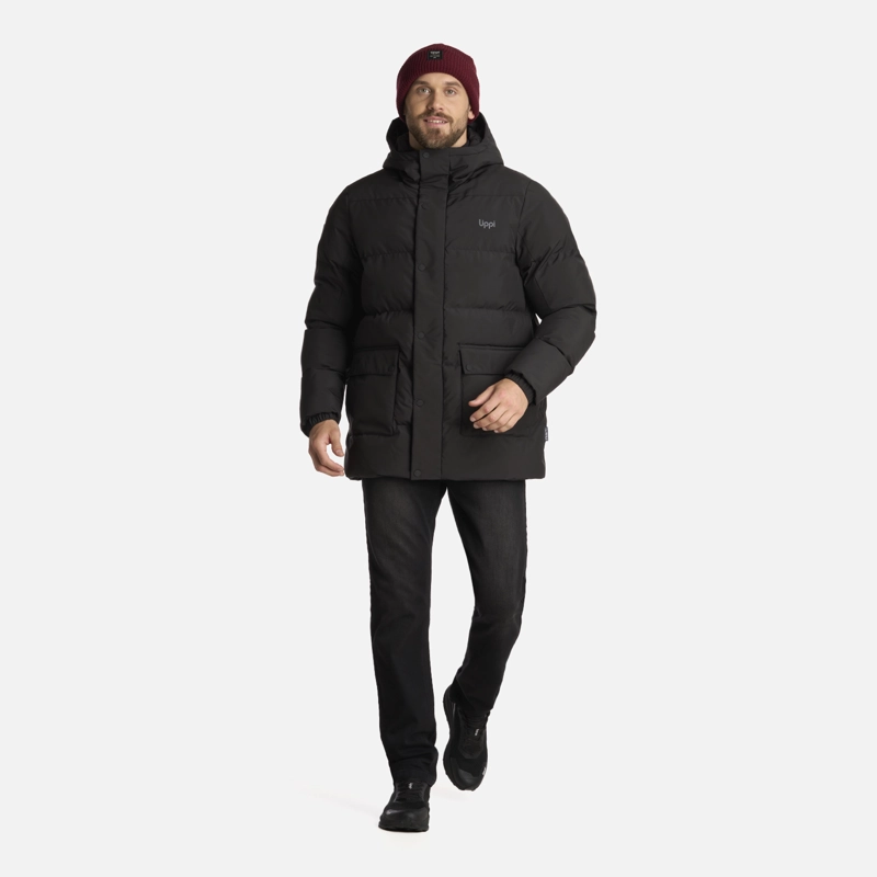 CHAQUETA HOMBRE LONG AND WARM STEAMPRO HOODY NEGRO LIPPI I25 - 8