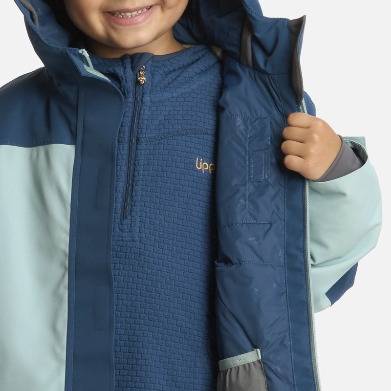 CHAQUETA NIÑO ANDES B-DRY HOODY JACKET AZUL PIEDRA LIPPI - 6