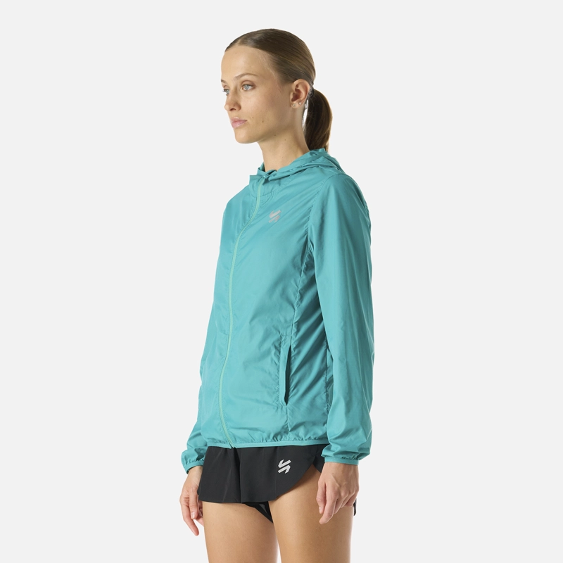 CHAQUETA MUJER BUILT TO MOVE WINDBREAKER JACKET TURQUESA VULCANO - 2
