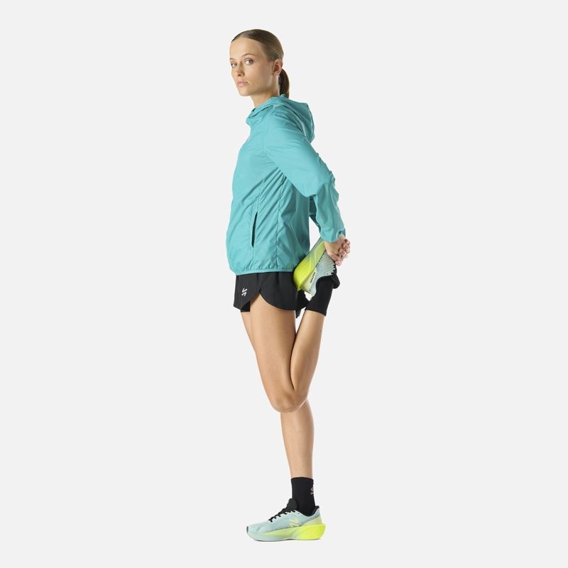 CHAQUETA MUJER BUILT TO MOVE WINDBREAKER JACKET TURQUESA VULCANO - 3