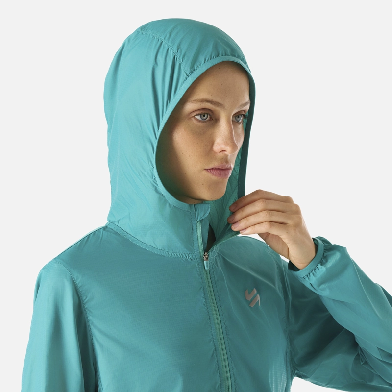 CHAQUETA MUJER BUILT TO MOVE WINDBREAKER JACKET TURQUESA VULCANO - 5