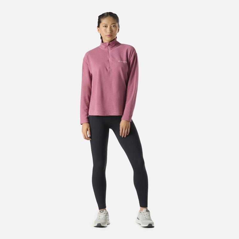 POLERON MUJER COOL DOWN 1/4 ZIP FLEECE ROSADO VULCANO - 7