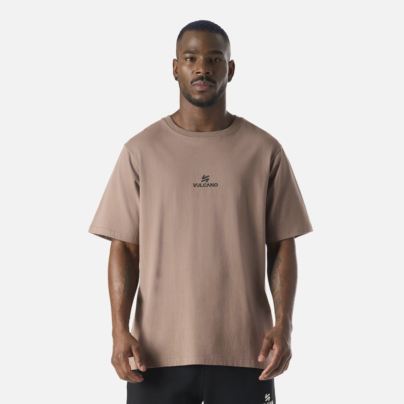 VULCANO POLERA HOMBRE COOL DOWN T-SHIRT TAUPE VULCANO