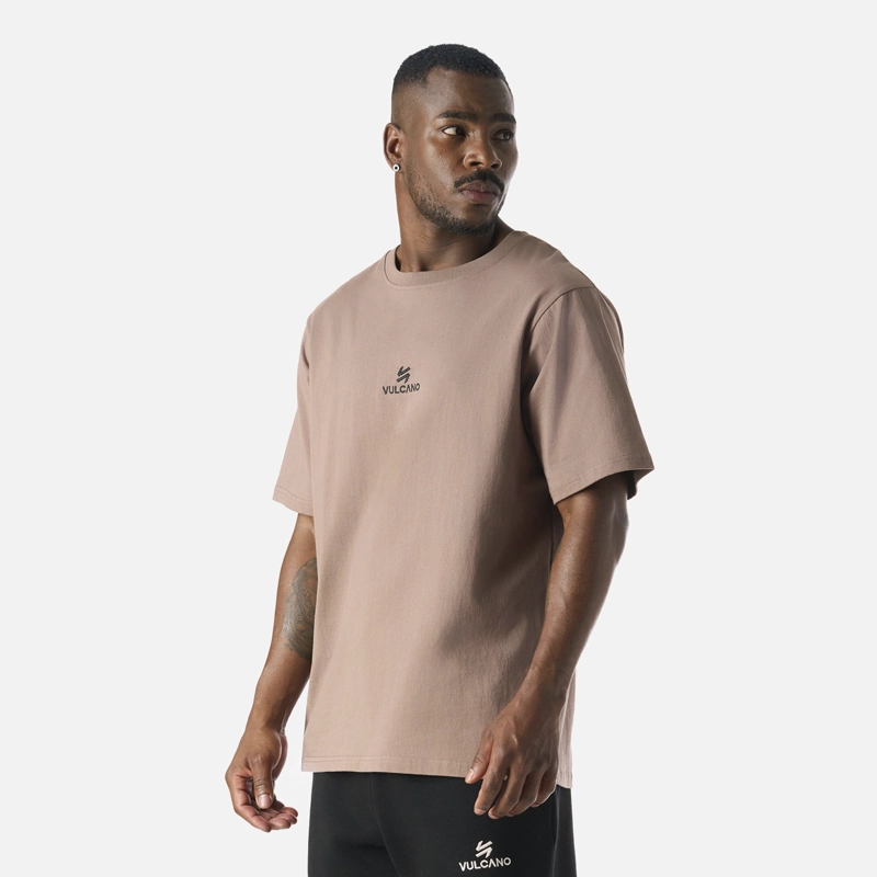 POLERA HOMBRE COOL DOWN T-SHIRT TAUPE VULCANO - 2