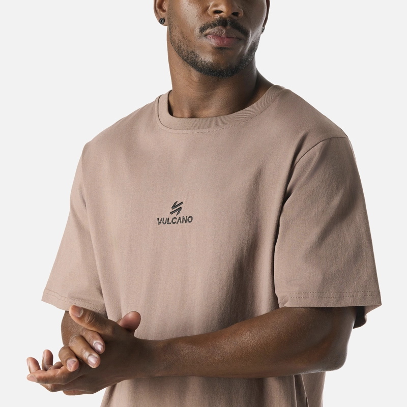 POLERA HOMBRE COOL DOWN T-SHIRT TAUPE VULCANO - 5
