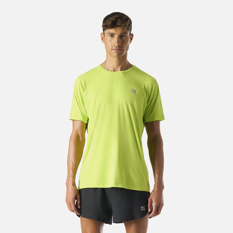 POLERA HOMBRE BUILT TO MOVE T-SHIRT VERDE LIMA VULCANO - 1