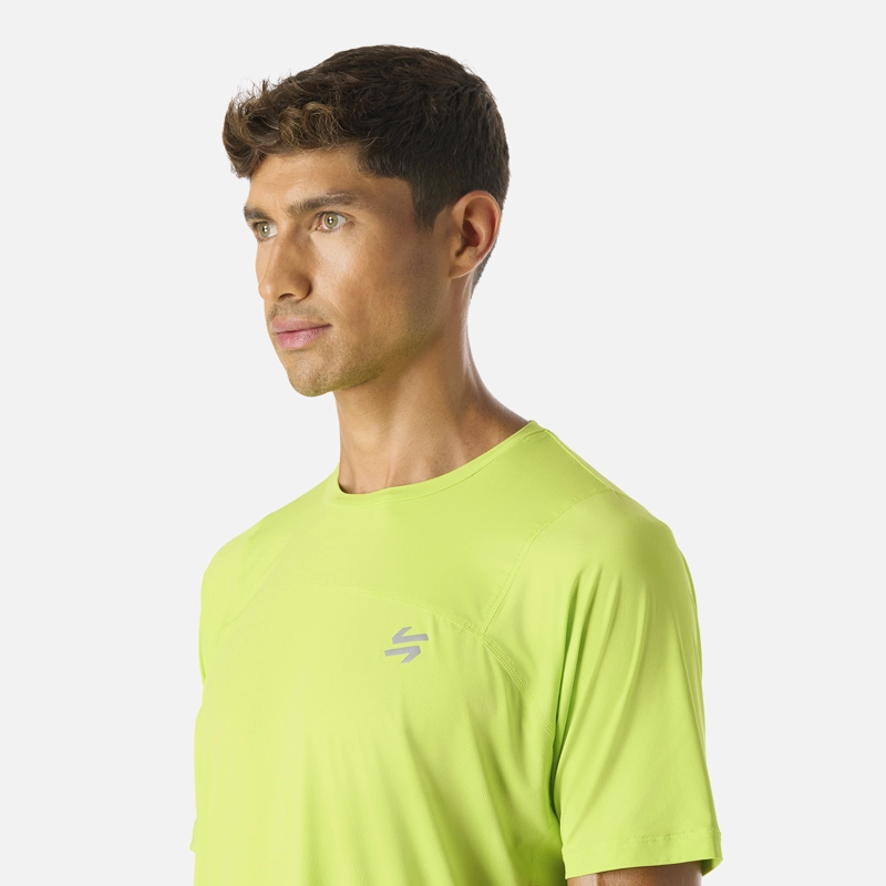 POLERA HOMBRE BUILT TO MOVE T-SHIRT VERDE LIMA VULCANO - 5