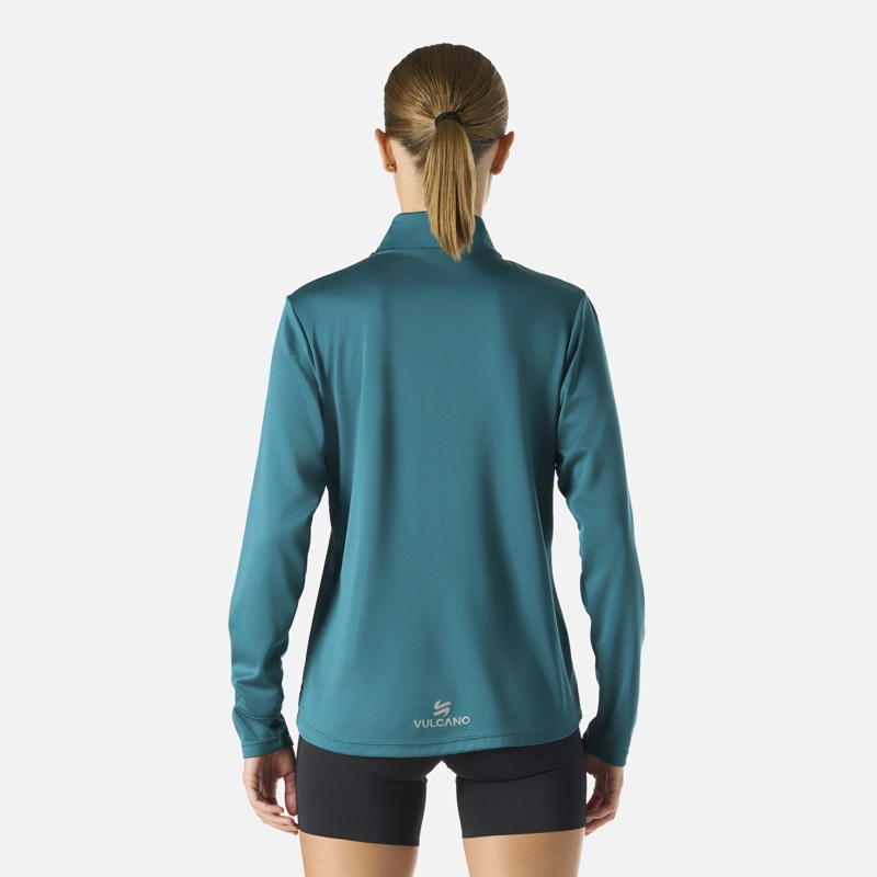 POLERON MUJER BUILT TO MOVE 1/4 ZIP MIDLAYER PETROLEO VULCANO - 4