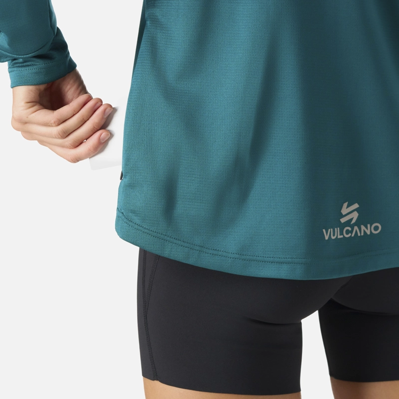 POLERON MUJER BUILT TO MOVE 1/4 ZIP MIDLAYER PETROLEO VULCANO - 7