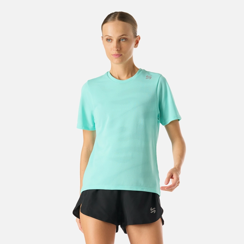 POLERA MUJER BUILT TO MOVE PRO T-SHIRT JADE VULCANO - 1