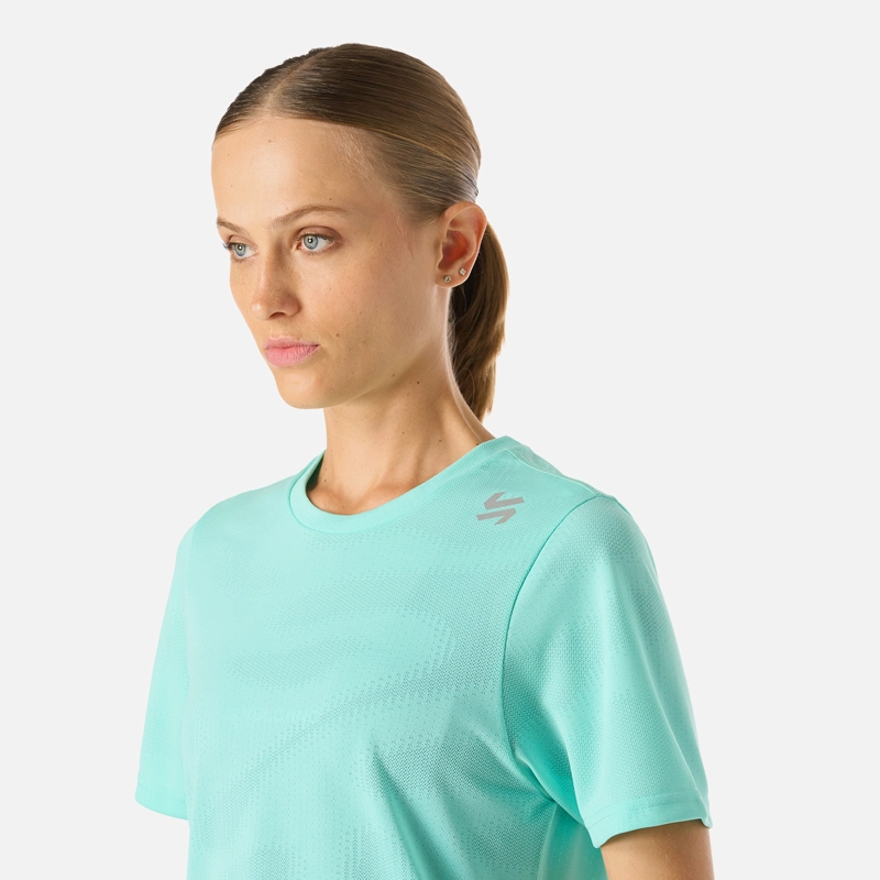 POLERA MUJER BUILT TO MOVE PRO T-SHIRT JADE VULCANO - 5