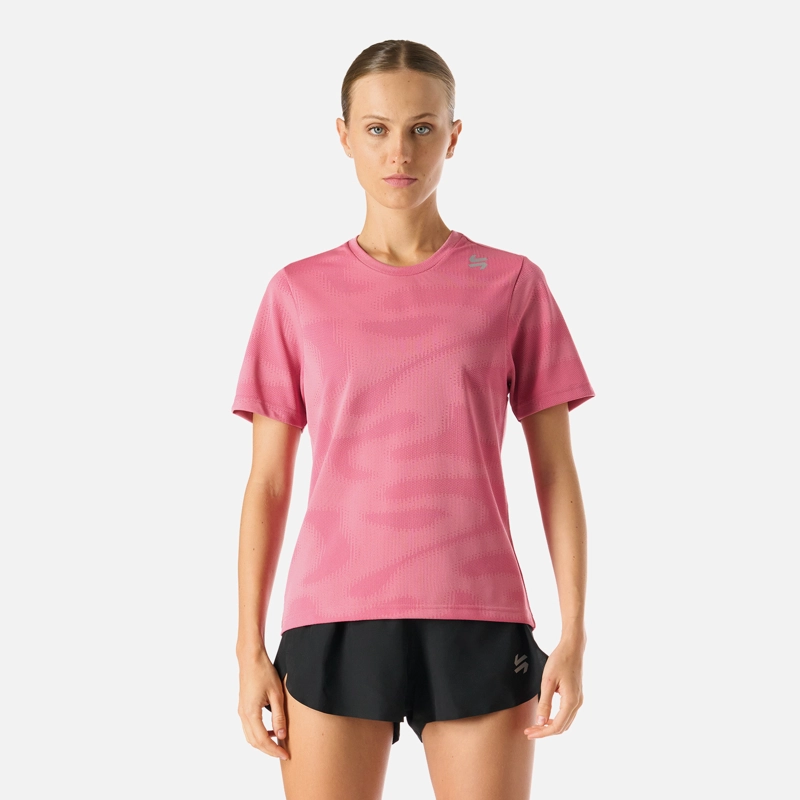 POLERA MUJER BUILT TO MOVE PRO T-SHIRT ROSADO VULCANO - 1