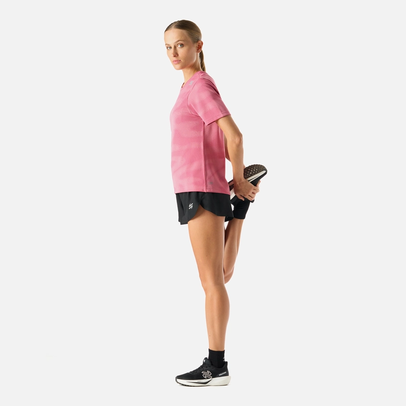 POLERA MUJER BUILT TO MOVE PRO T-SHIRT ROSADO VULCANO - 3
