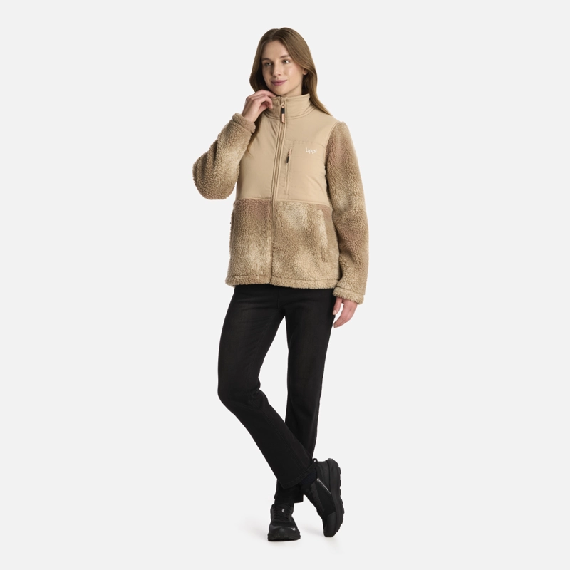 POLAR MUJER GLACIAR SHERPA-PRO JACKET PRINT CAQUI LIPPI - 5