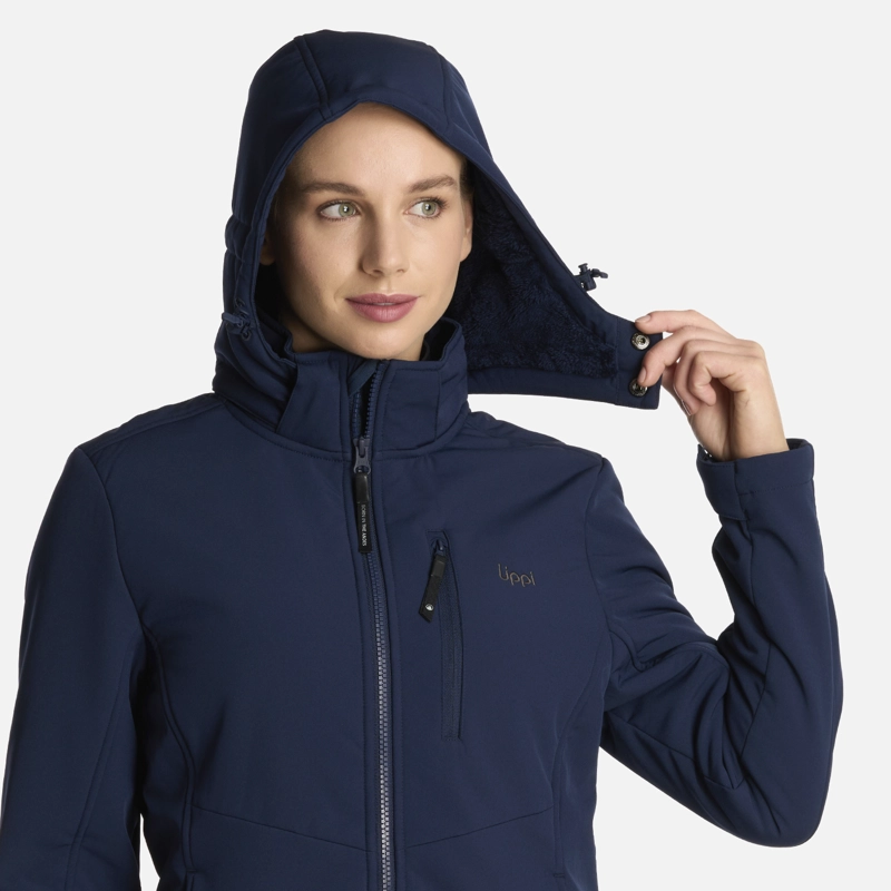 CHAQUETA MUJER MACAYA SOFTSHELL HOODY JACKET AZUL MARINO LIPPI - 4