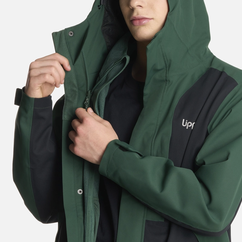 CHAQUETA TEEN BOY LAKE FUSION 3 B-DRY HOODY JACKET VERDE BOTELLA LIPPI - 9