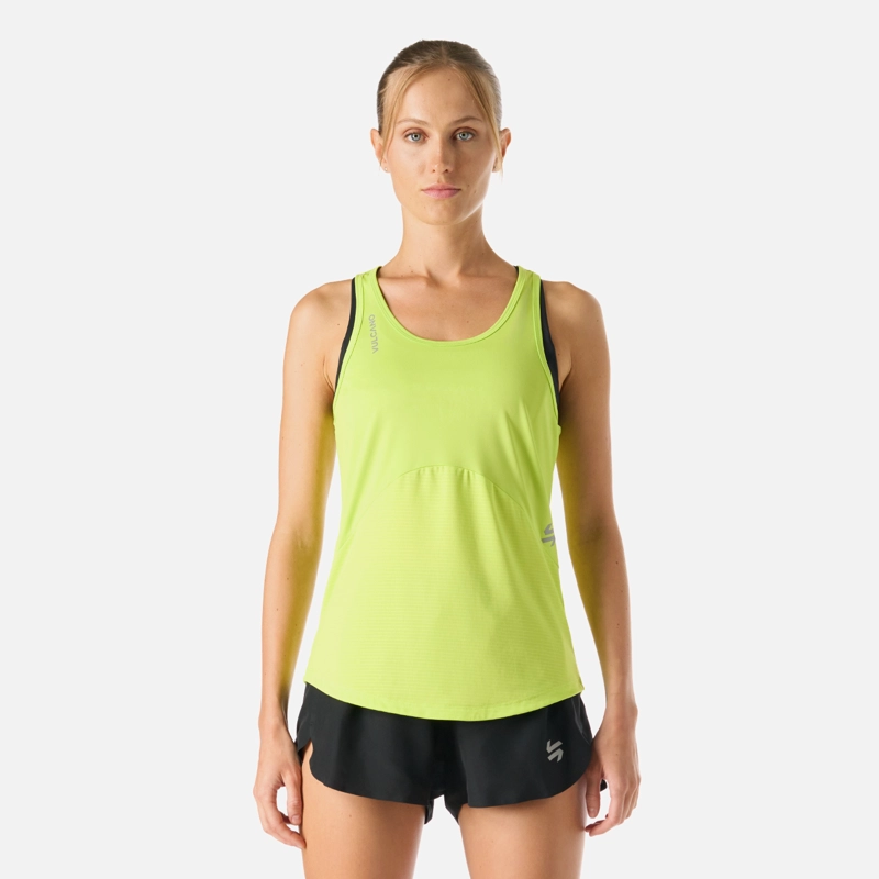 POLERA MUJER BUILT TO MOVE TANK TOP VERDE LIMA VULCANO - 1