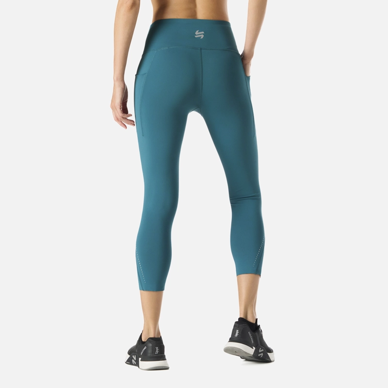 CALZA MUJER BUILT TO MOVE COMPRESSIVE 3/4 SUPER HIGH RISE LEGGINS PETROLEO VULCANO - 4