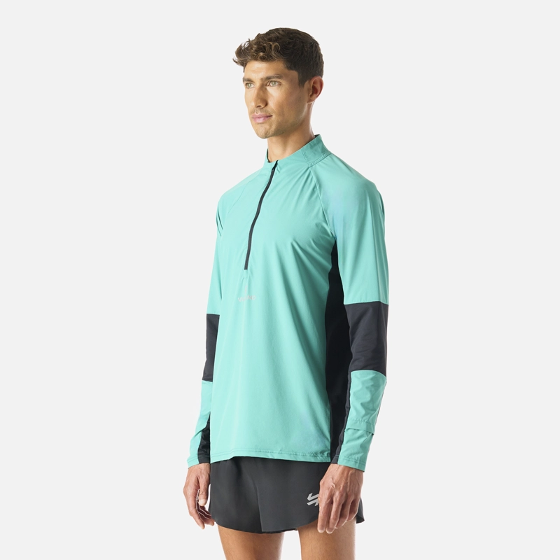 POLERON HOMBRE BUILT TO MOVE PRO 1/4 ZIP MIDLAYER TURQUESA VULCANO - 2