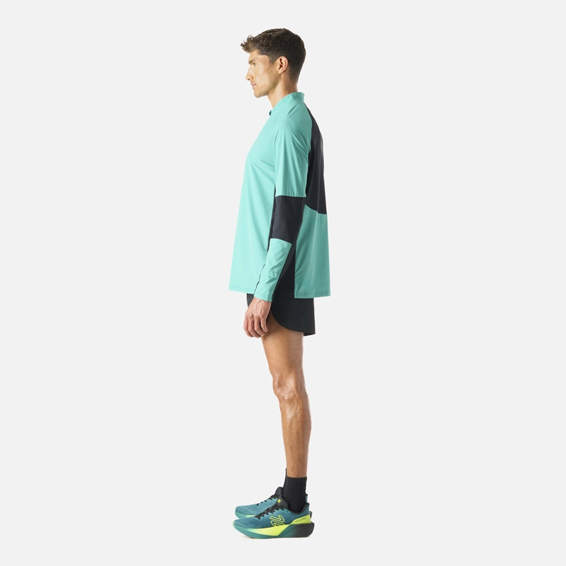 POLERON HOMBRE BUILT TO MOVE PRO 1/4 ZIP MIDLAYER TURQUESA VULCANO - 3