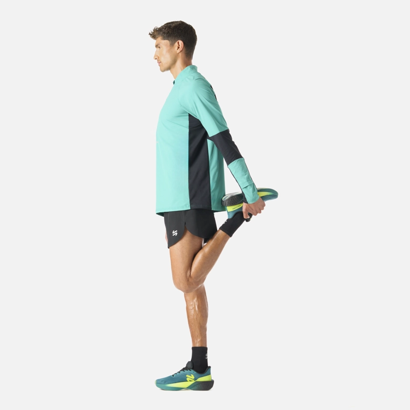 POLERON HOMBRE BUILT TO MOVE PRO 1/4 ZIP MIDLAYER TURQUESA VULCANO - 7