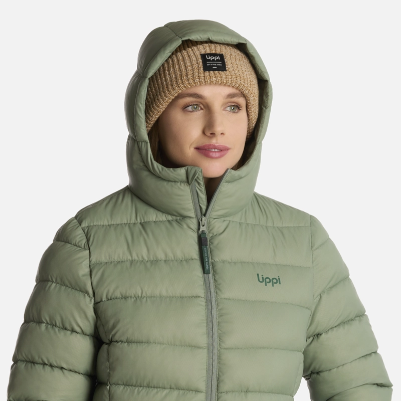 CHAQUETA MUJER WARM DAY STEAM-PRO HOODY JACKET JADE OSCURO LIPPI - 4