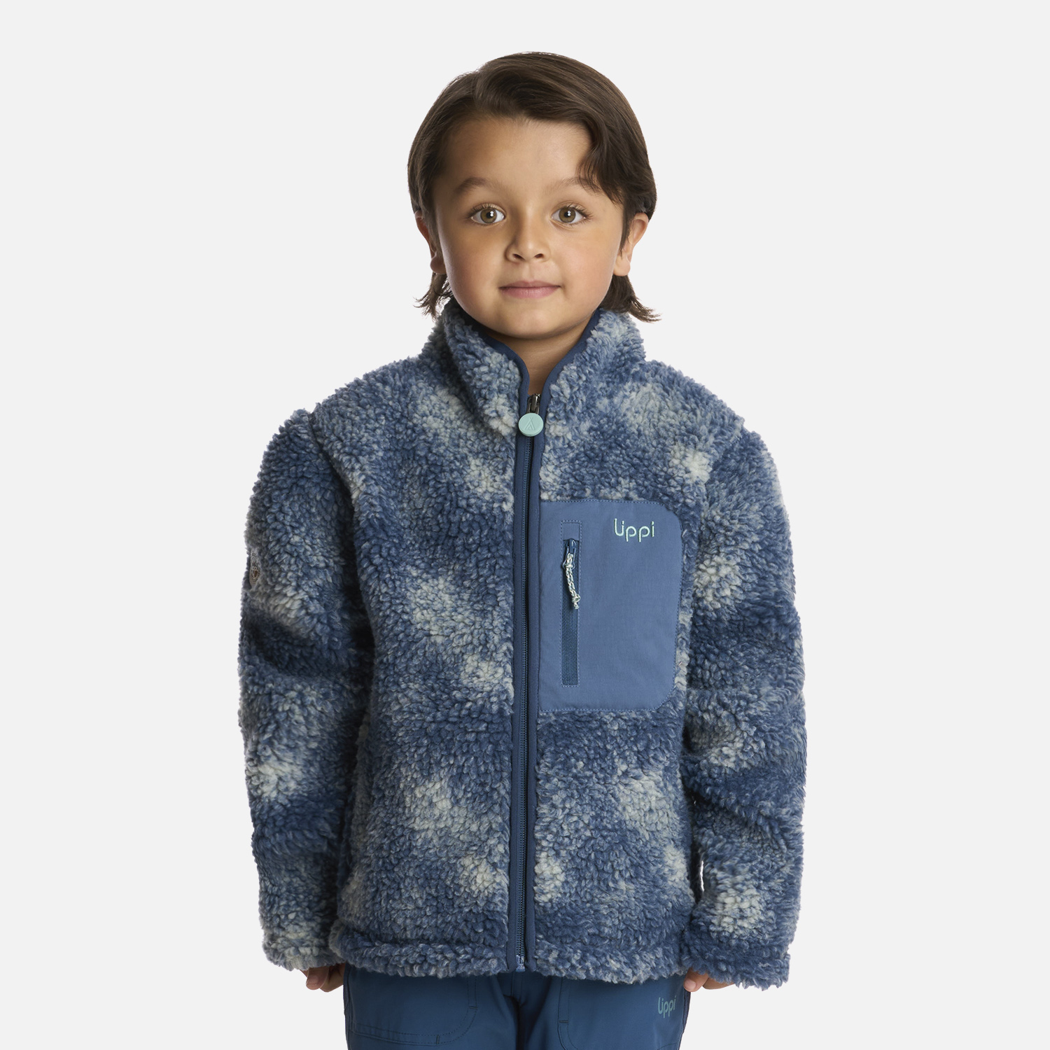 POLAR NIÑO GLACIAR SHERPA-PRO PRINT AZUL PIEDRA LIPPI I25 - 1