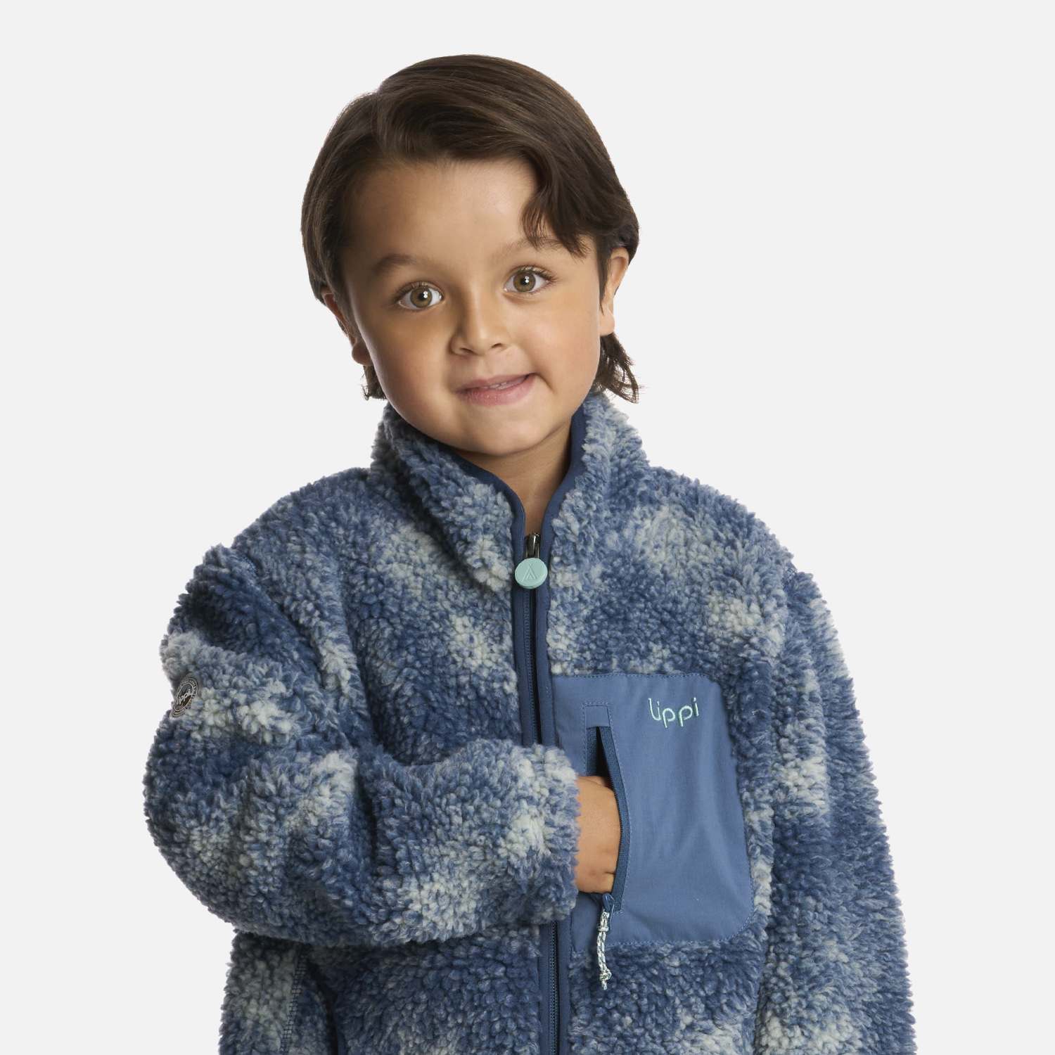 POLAR NIÑO GLACIAR SHERPA-PRO PRINT AZUL PIEDRA LIPPI I25 - 4