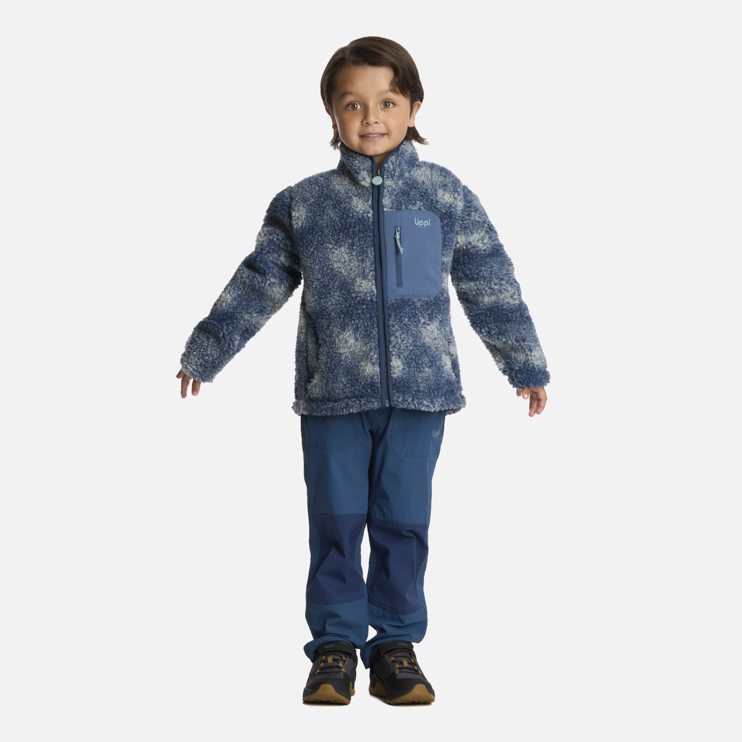POLAR NIÑO GLACIAR SHERPA-PRO PRINT AZUL PIEDRA LIPPI I25 - 6