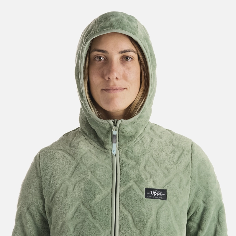 POLAR MUJER LAKESIDE THERM-PRO HOODY JACKET JADE OSCURO LIPPI - 4