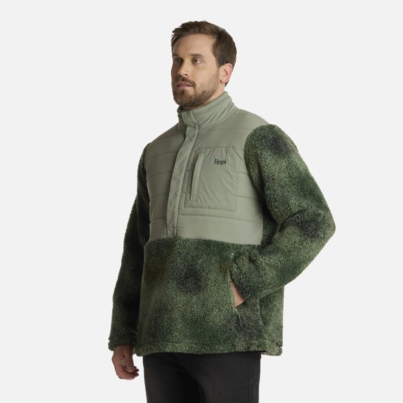 POLAR HOMBRE GLACIAR SHERPA-PRO 14 ZIP JACKET JADE LIPPI - 2