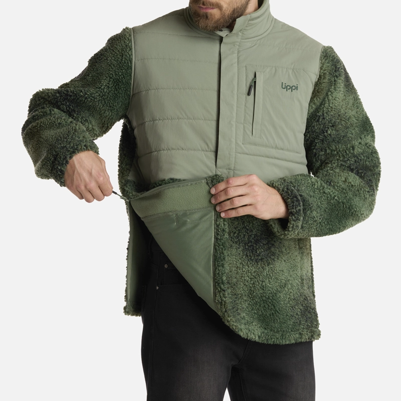 POLAR HOMBRE GLACIAR SHERPA-PRO 14 ZIP JACKET JADE LIPPI - 6