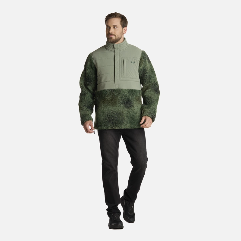 POLAR HOMBRE GLACIAR SHERPA-PRO 14 ZIP JACKET JADE LIPPI - 7